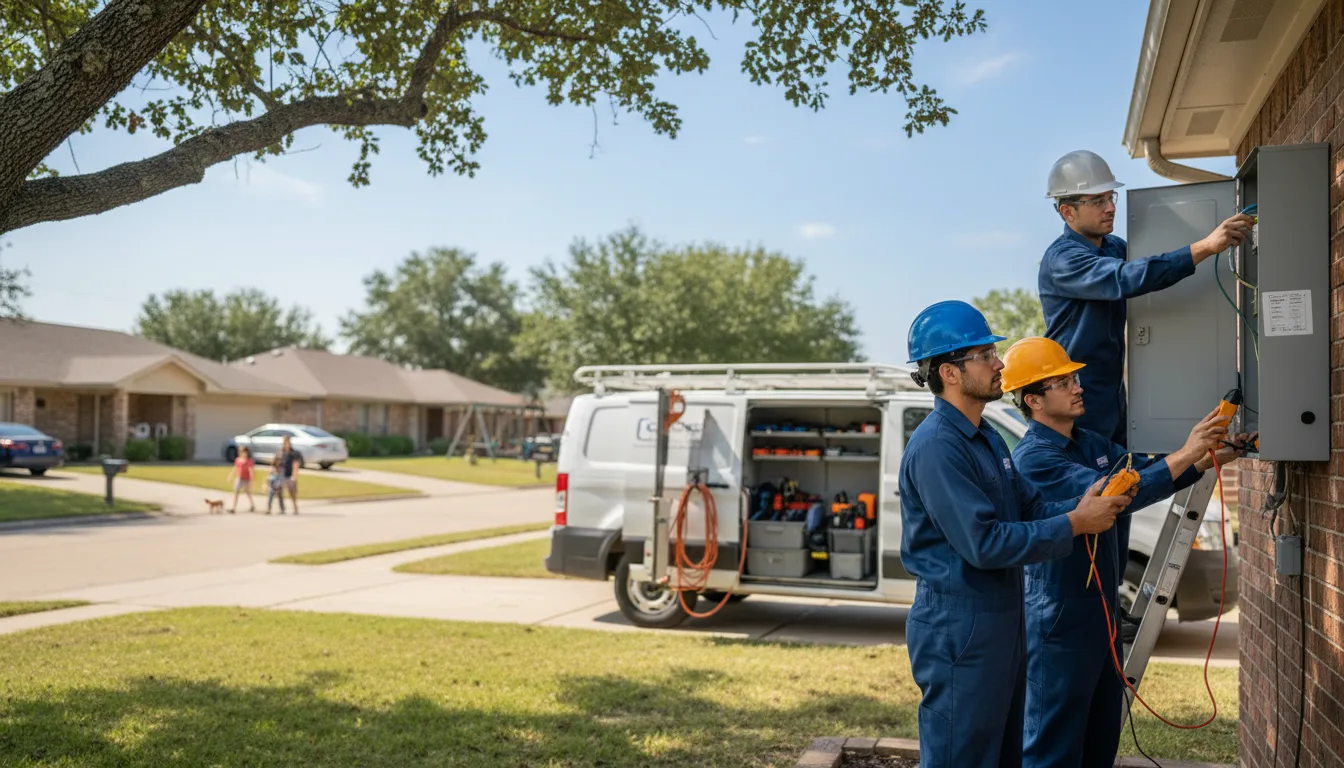 Certified electrician providing emergency electrical services in Ackerly, TX